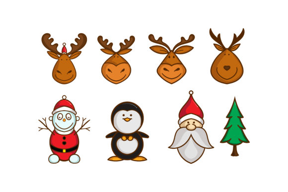 Bring Holiday Magic to Life with Deer and Snowman Christmas Illustrations