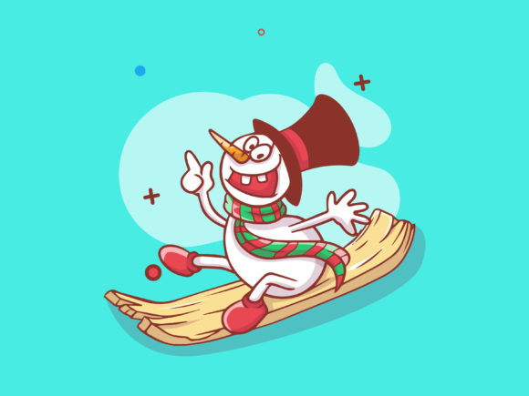 Celebrate Winter with Happy Snowman Illustrations