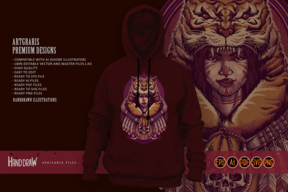 Unleash Brand Power with Queen Tiger Costume Illustrations