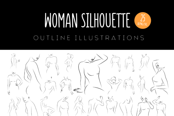 Unlocking Creative Potential with Woman Silhouette Outline Illustrations